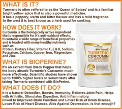 240 ORGANIC TURMERIC PILLS 95% CURCUMIN EXTRACT TUMERIC BIOPERINE BLACK PEPPER