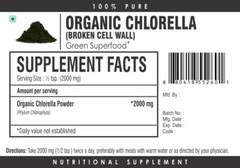 Organic Chlorella Powder Broken Cracked Cell Wall Detox Cleanse Superfood Immune