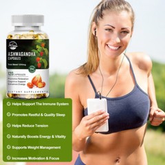Ashwagandha Capsules – Stress Relief & Cortisol Balance with Alternative 1200mg