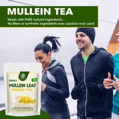 Mullein Leaf Tea Bags Herbal Lung Cleansing Breathing Health support 28 Tea Bags