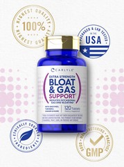 Bloat & Gas Support for Men & Women | 120 Tablets | Extra Strength | by Carlyle