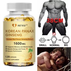 120 Korean Red Panax Ginseng Capsules – 1600mg Extra Strength NON-GMO No Fillers