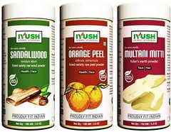IYUSH Herbal Ayurveda Sandalwood Orange Peel & Multani Mitti Powder – 350 g