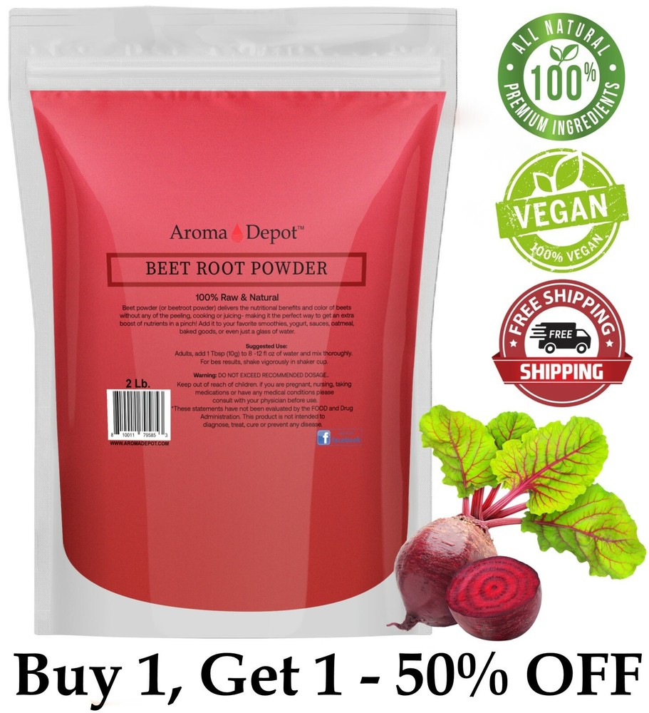 Beet Root Powder 2 lb Beta vulgaris Raw Non-GMO Nitric Oxide Remolacha en Polvo