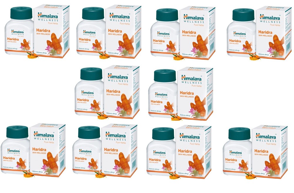 Himalaya Haridra 60 Tabs x10 | Herbal Skin Wellness Tablets | Exp 08/2026