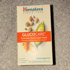 Himalaya GlucoCare Blood Sugar Support 90 Veg Capsules Bitter Melon Turmeric