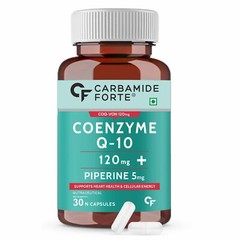 Carbamide Forte Coenzyme Q10 Capsule 120mg Plus Piperine 5mg, 30 Capsules