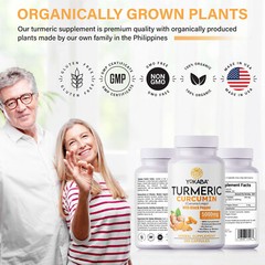 500 Capsules Turmeric Curcumin 5000mg Herbal Extract with BioPerine by YOKABA