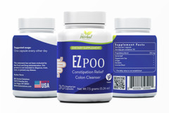 EZ Poo, Natural and Herbal Constipation Relief, Colon Cleanser