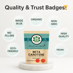 BETA Carotene Capsule-10000mcg-( 90% Natural β-Carotene)-EYE Health & Cognitive