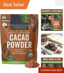 1 lb Organic Cacao Powder – Unsweetened, Gluten-Free & Perfect for Keto Recipes