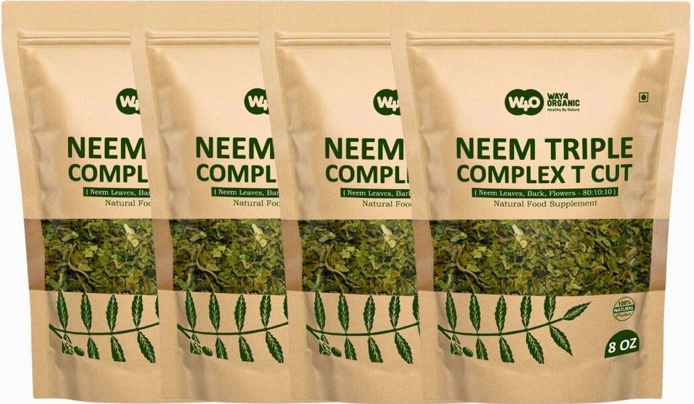 Neem Triple Complex T Cut, Blend of Neem Leaves, Bark, Flower (80:10: 10) 4 pack
