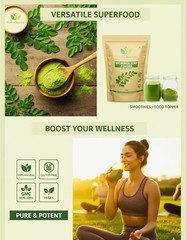 Moringa Oleifera Leaf Powder 16 oz (1 lb) | Superfood, Antioxidant, Immunity
