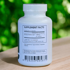 Moringa Oleifera Leaf Capsules – Organic (500mg Each)