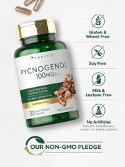 Pycnogenol 100mg | 30 Capsules | French Maritime Pine Bark Extract | by Carlyle