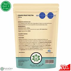 Grapefruit Pectin Fibre 600mg CAPS-(85% Soluble fibre)-Constipation-90Caps