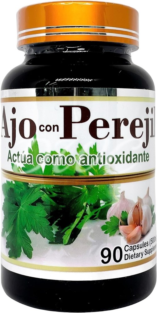Productos El Colibri AJO con Perejil Garlic and Parsley Extract 90 CAPSULES