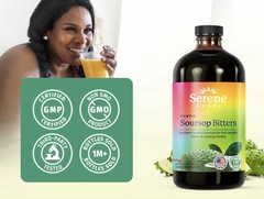 Serene Herb Exotic Soursop Bitters Liquid Gut Health Detox Lasting Vitality 16oz