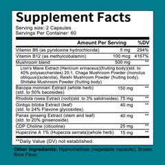 Nootropics Brain Supplement Brain Memory Focus Cognitive Function 120 Pills