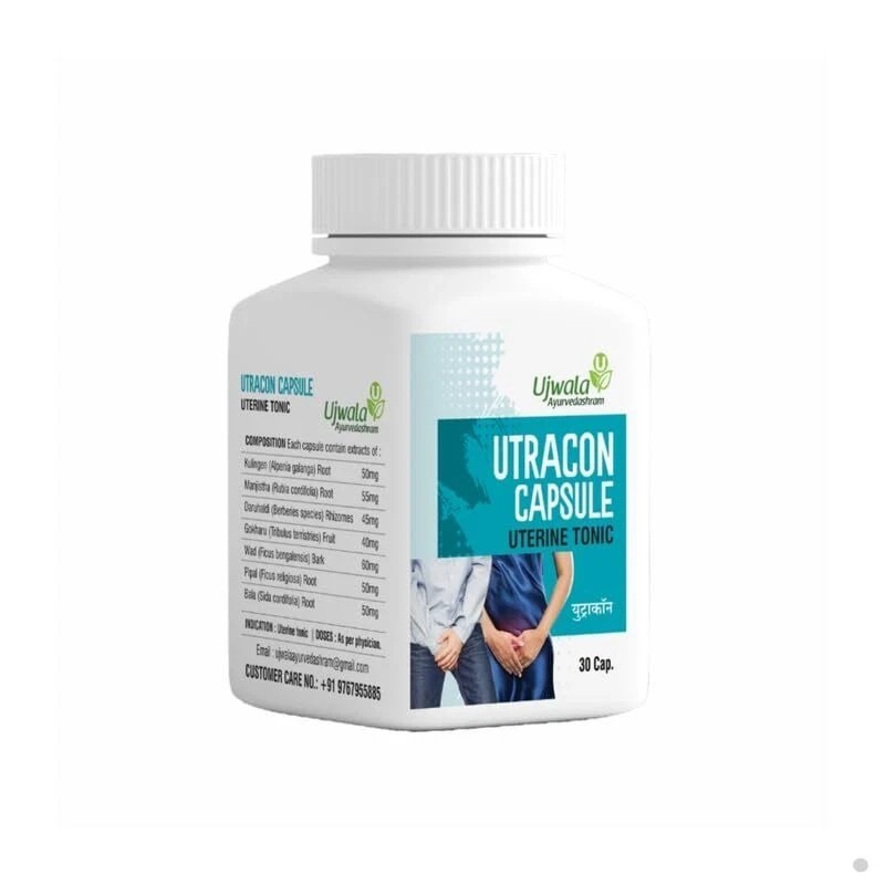 Ujwala Ayurvedashram Utracon Capsule ( 30 CAP) For UTI & Vaginal Infection K839