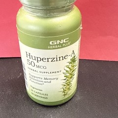 GNC Herbal Plus Huperzine A 50mcg, 50 Capsules, Supports Memory Retention