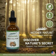 Mother Nature Birch Polypore Immune System Dietary Supplements – 60 ML