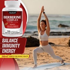 Premium Berberine HCL 1800mg Immune Health,Blood Sugar Support 30/60/120Capsules