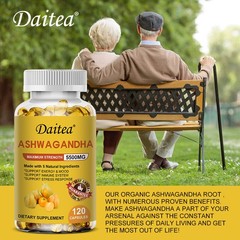 Ashwagandh High Strength 3000MG Contains 5 Natural Ingredients 30/60/120Capsules