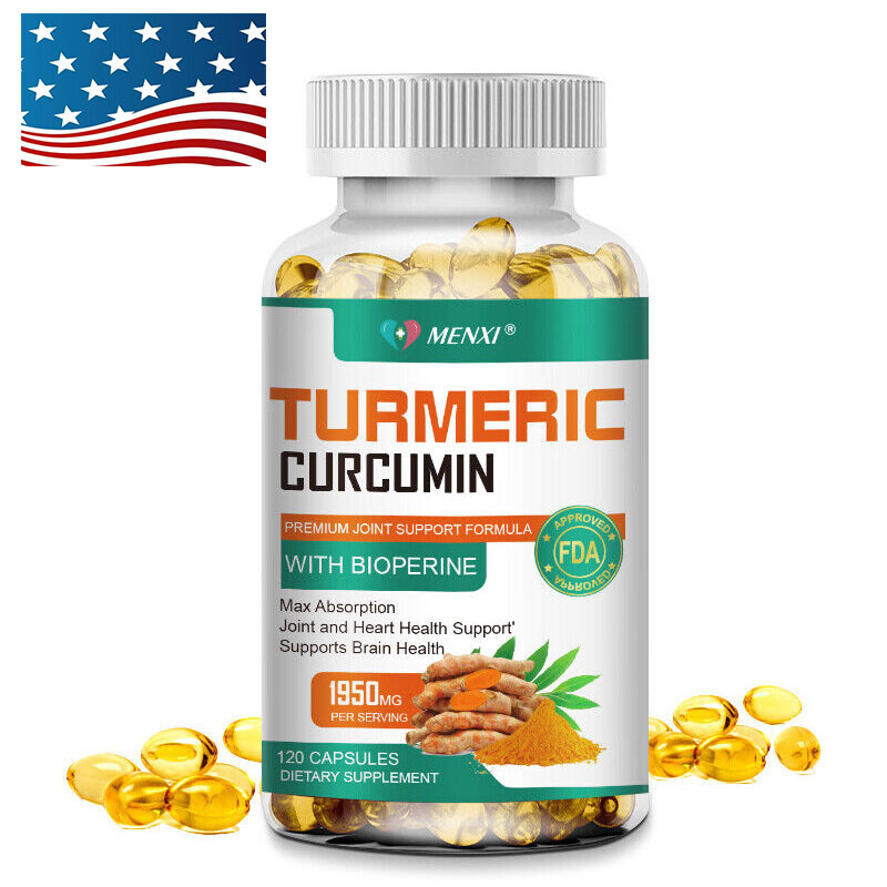  Turmeric Curcumin with Bioperine 1950mg High Absorption Potency 120 Capsules
