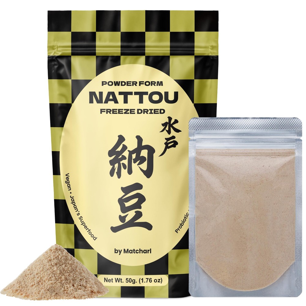 Matcharl Japanese Natto Powder, Freeze-Dried 50g 1.76 Ounce (Pack of 1)