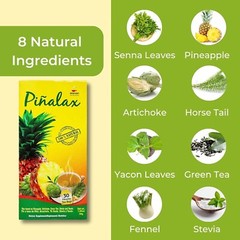 Piñalax 60 Teabags – for Digestive Support & Diet Pineapple Herbal Tea from Peru