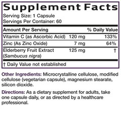 Bronson Sambucus Elderberry with Zinc & Vitamin C Triple 60 Count (Pack of 1)