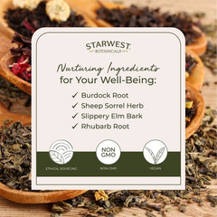 Starwest Botanicals Organic Essiac Tea 1 Pound Exp 01/2028 (Pack 1)