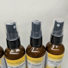 Mickelberry Gardens Honey Propolis Throat Spray 2oz Raw Honey Herbal Blend 4 pk