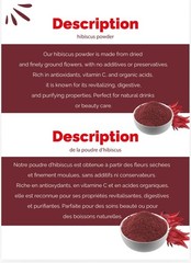 Organic Hibiscus Powder | 100% Pure Tea | Supports Digestion & Skin | 200 gram