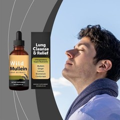 Wild Mulleinside Leaf Extract Organic Lung Cleanse Drops ideal for Lung Natural