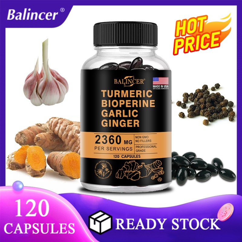 Turmeric Curcumin Highest Potency 95% 2360mg with BioPerine Black Pepper Extract