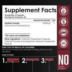 Haritaki Powder ( Terminalia chebula Retz ) 120 Capsules