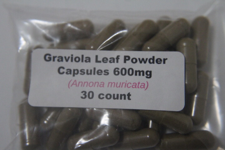 Graviola Leaf Powder Capsules 600mg (Annona muricata) 30 count