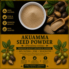 Akuamma Seed Powder Picralima nitida Premium Herbal Powder Wild Crafted | Africa