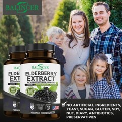 Elderberry Extract Rich in Anthocyanins 500mg High Strength and Potency