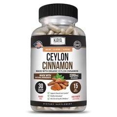 Ceylon Cinnamon Supplement | 1200mg per Serving, Vegan – 30 Count (Pack of 1)