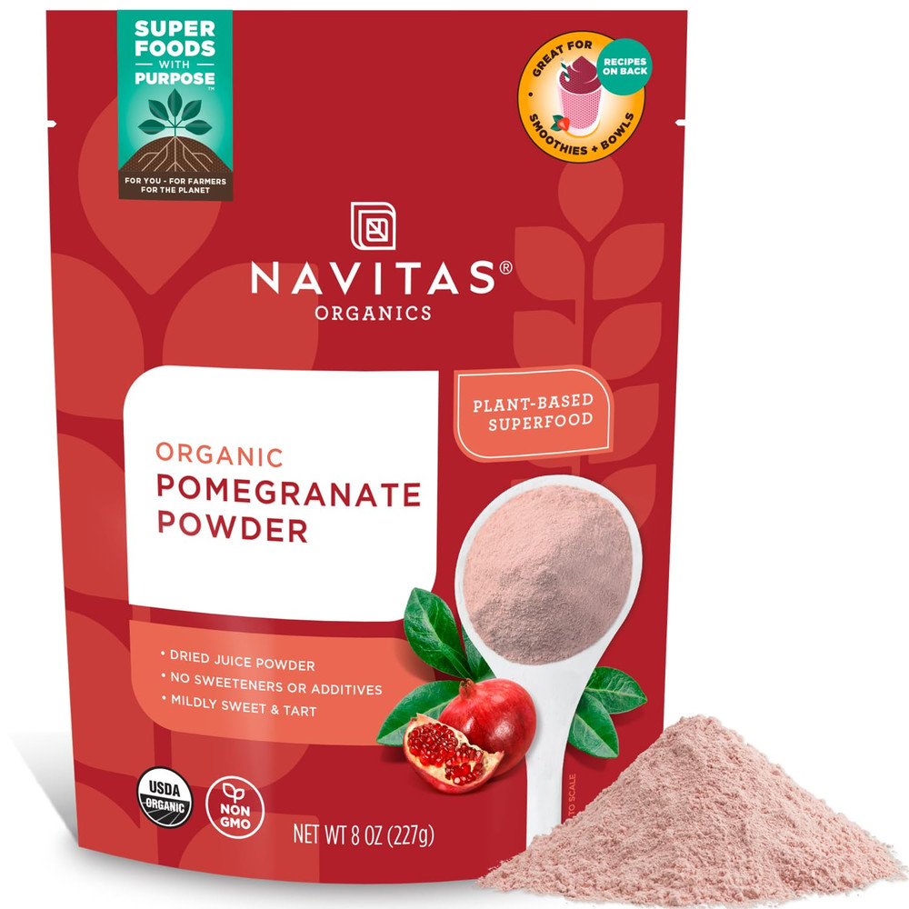 Navitas Organics Pomegranate Powder – Organic Juice Powder – for Smoothies, Dess