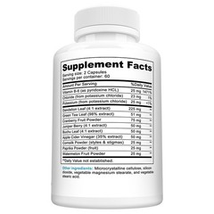 Water Flush Capsule Dandelion Potassium Vitamin B6 Supports Urinary Tract Health
