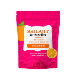 Shilajit Gummies for Women Orange Shatavari Saffron Energy & Hormone Balance