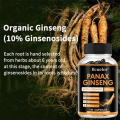 Panax Ginseng Contains Ginsenoside- 1200mg – 120 Capsules – Boost Performance