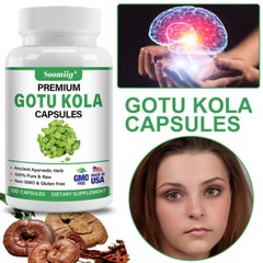 Gotu Kola Capsules, Non-Gmo, Gluten-Free, Supports Brain And Skin Health