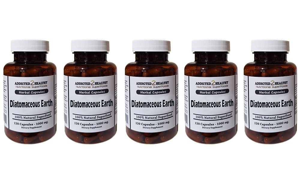 120 Diatomaceous Earth Capsules (Lot of 5) – Silica,Detox,Heavy Metals,Immunity