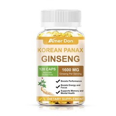 Red Korean Panax Ginseng 1600mg 120 Capsules – Energy/Endurance/Memory/Sex Drive