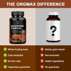 Mushroom Complex Supplement, Lions Mane, Reishi, Shiitake, Immune 60 Capsules